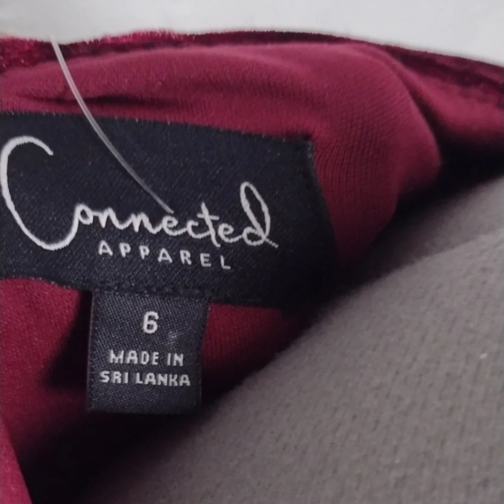 NEW Luxurious Velvet Long Sleeve Dress in Deep Red,Wedding Guest, Party Guest - Picture 2 of 12